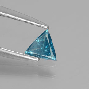 Diamante Azul-esverdeado Natural 0.12ct, Trilhão, SI