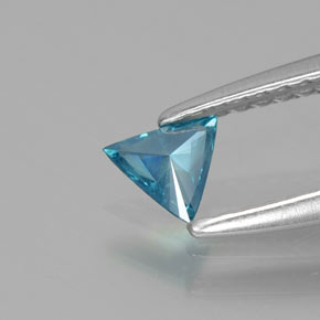 Diamante Azul-esverdeado Natural 0.12ct, Trilhão, SI
