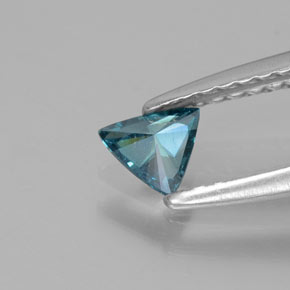 Diamante Azul-esverdeado Natural 0.16ct, Trilhão, SI