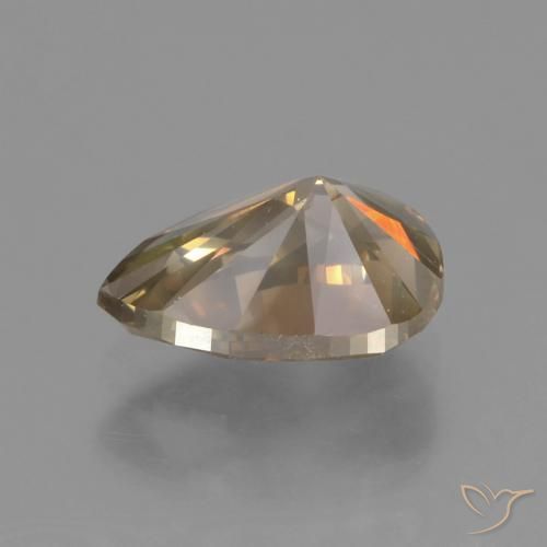 Diamante Conhaque Natural 1.32ct, Formato de pêra, SI