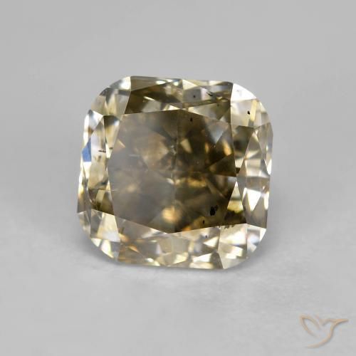Diamante Conhaque Natural 1.86ct, Almofada, SI