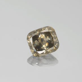Diamante amarelo natural 1,78ct, almofada cortada, SI