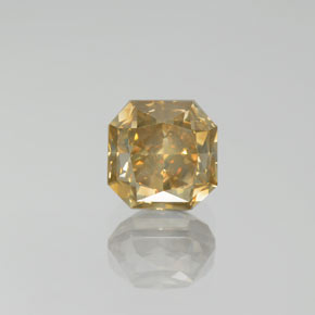 Diamante ouro natural 2,74ct, corte esmeralda, SI