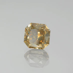 Diamante ouro natural 2,74ct, corte esmeralda, SI