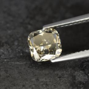 Diamante ouro natural 1,21ct, almofada cortada, SI