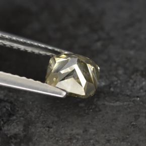 Diamante ouro natural 1,21ct, almofada cortada, SI