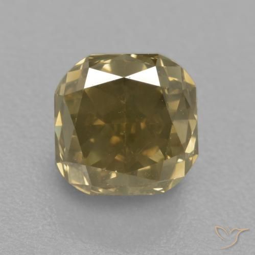 Diamante champanhe Natural 1.57ct, Corte Octógono / Esmeralda, SI