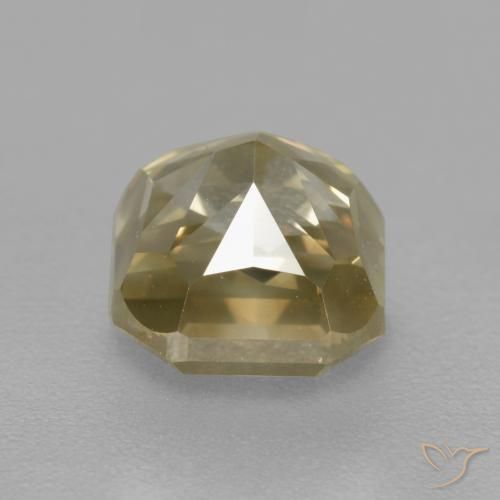 Diamante champanhe Natural 1.57ct, Corte Octógono / Esmeralda, SI
