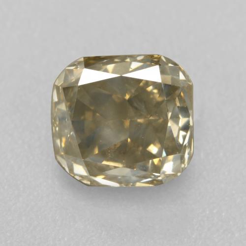 Diamante marrom natural 1,21ct, corte esmeralda, SI
