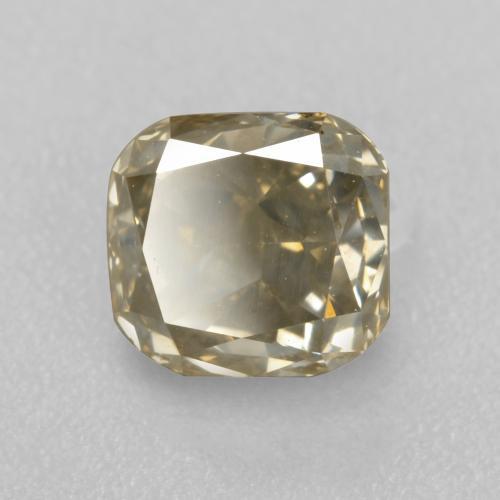 Diamante marrom natural 1,21ct, corte esmeralda, SI
