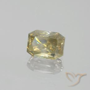 Diamante champanhe Natural 1.68ct, Corte Octógono / Esmeralda, SI