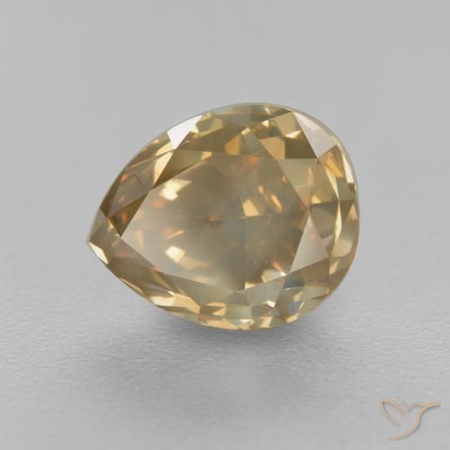 Diamante Conhaque Natural 1.98ct, Formato de pêra, SI