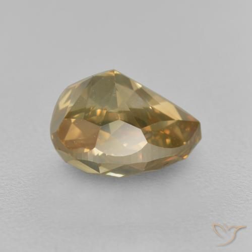 Diamante Conhaque Natural 1.98ct, Formato de pêra, SI