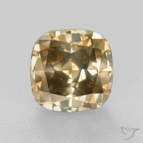 Diamante Conhaque Natural 1.51ct, Almofada, SI