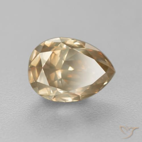 1.82ct Natural Café Marrom Diamante, Formato de pêra, SI
