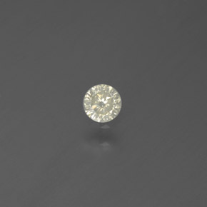 Diamante amarelo natural 0,10ct, corte redondo, SI