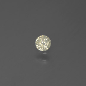 Diamante amarelo natural 0,10ct, corte redondo, SI
