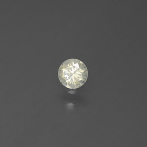Diamante amarelo natural 0,14ct, corte redondo, SI
