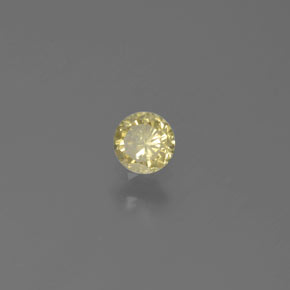 Diamante amarelo natural 0,16ct, corte redondo, SI