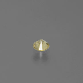 Diamante amarelo natural 0,16ct, corte redondo, SI