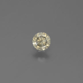 Diamante amarelo natural 0,14ct, corte redondo, SI