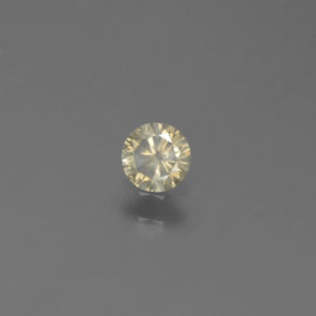Diamante amarelo natural 0,14ct, corte redondo, SI