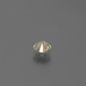 Diamante amarelo natural 0,14ct, corte redondo, SI