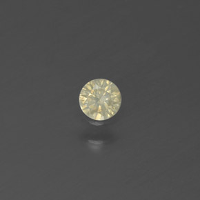 Diamante amarelo natural 0,09ct, corte redondo, SI