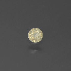 Diamante amarelo natural 0,09ct, corte redondo, SI