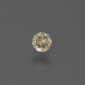 Diamante ouro natural 0,16ct, corte redondo, SI