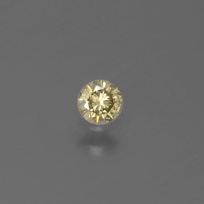 Diamante amarelo natural 0,12ct, corte redondo, SI