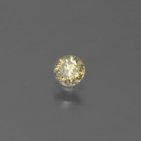 Diamante amarelo natural 0,12ct, corte redondo, SI