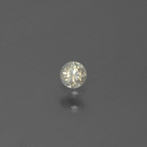 Diamante amarelo natural 0,08ct, corte redondo, SI