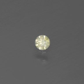 Diamante amarelo natural 0,07ct, corte redondo, SI