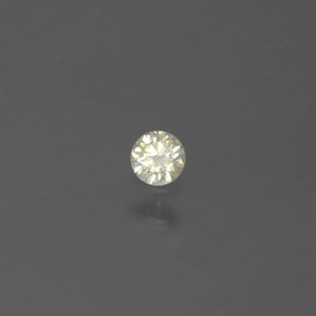 Diamante amarelo natural 0,06ct, corte redondo, SI