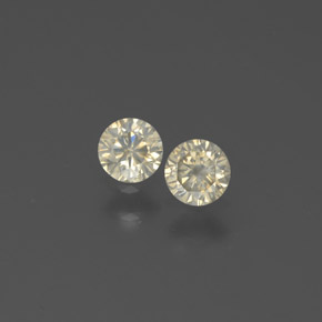 Pedras preciosas de diamante amarelo natural de  ct, corte redondo, SI