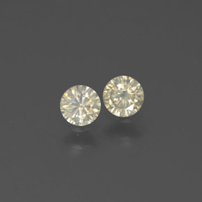 Pedras preciosas de diamante amarelo natural de  ct, corte redondo, SI