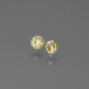 Pedras preciosas de diamante amarelo natural de  ct, corte redondo, SI