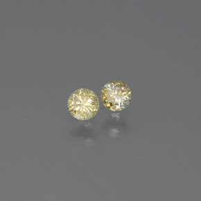 Pedras preciosas de diamante amarelo natural de  ct, corte redondo, SI