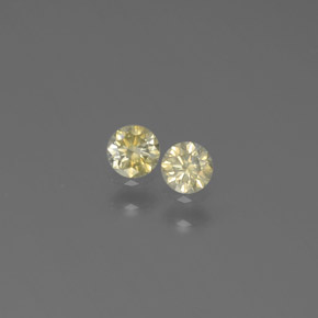 Pedras preciosas de diamante amarelo natural de  ct, corte redondo, SI
