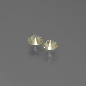 Pedras preciosas de diamante amarelo natural de  ct, corte redondo, SI