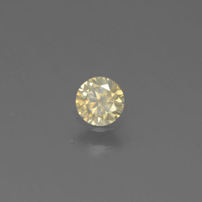 Diamante amarelo natural 0,17ct, corte redondo, SI