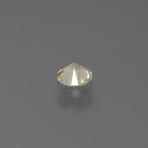 Diamante amarelo natural 0,17ct, corte redondo, SI