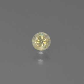 Diamante amarelo natural 0,14ct, corte redondo, SI