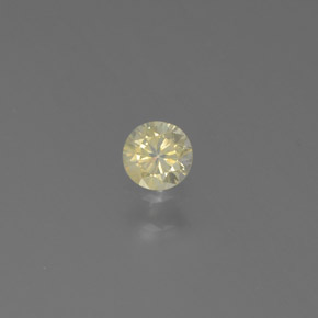 Diamante amarelo natural 0,14ct, corte redondo, SI