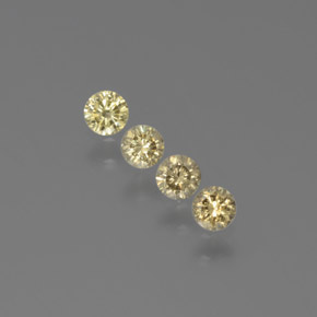 Pedras preciosas de diamante ouro natural de  ct, corte redondo, SI
