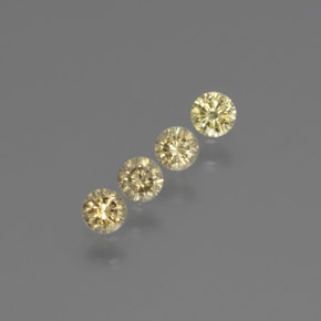 Pedras preciosas de diamante ouro natural de  ct, corte redondo, SI