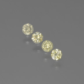 Pedras preciosas de diamante amarelo natural de  ct, corte redondo, SI
