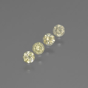 Pedras preciosas de diamante amarelo natural de  ct, corte redondo, SI