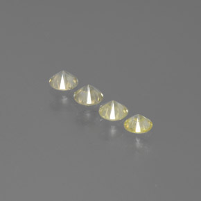 Pedras preciosas de diamante amarelo natural de  ct, corte redondo, SI